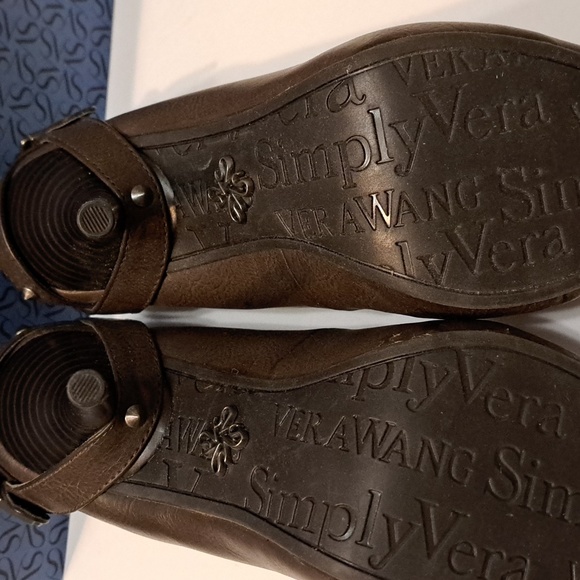 New Women's Simply Vera Wang Stiletto Heel Shoes Dark Brown Size 7 - Picture 6 of 9